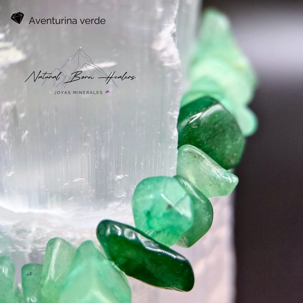 aventurina verde detalle pack pulsera minerales