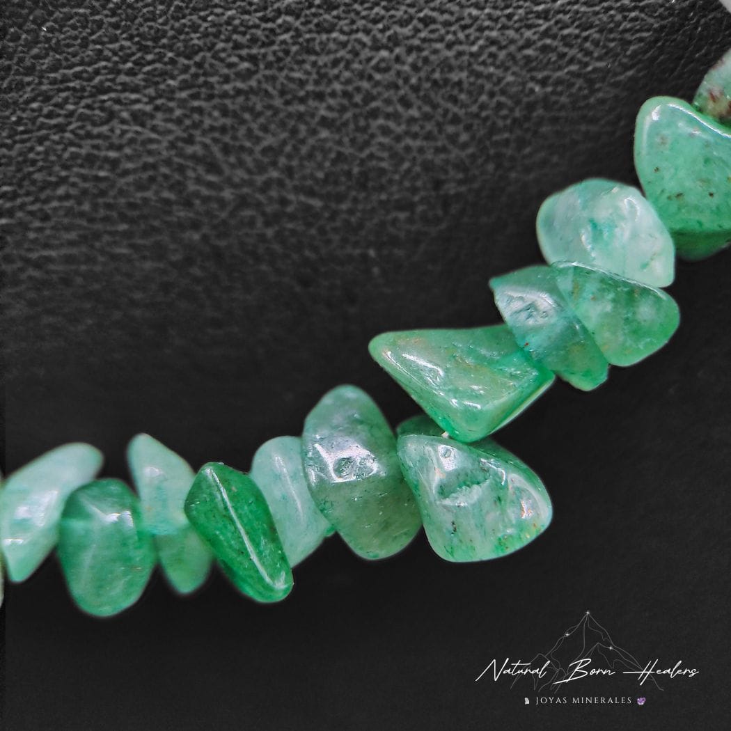 detalle aventurina verde collar pulsera