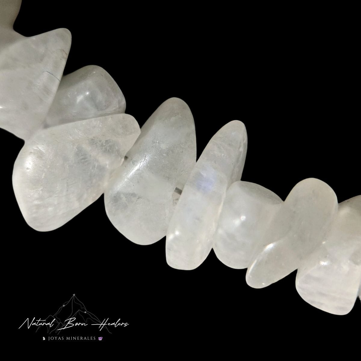 detalle piedra luna pulsera collar