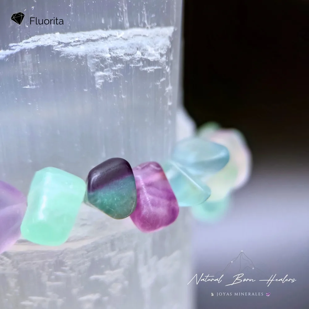 fluorita detalle pack pulsera minerales