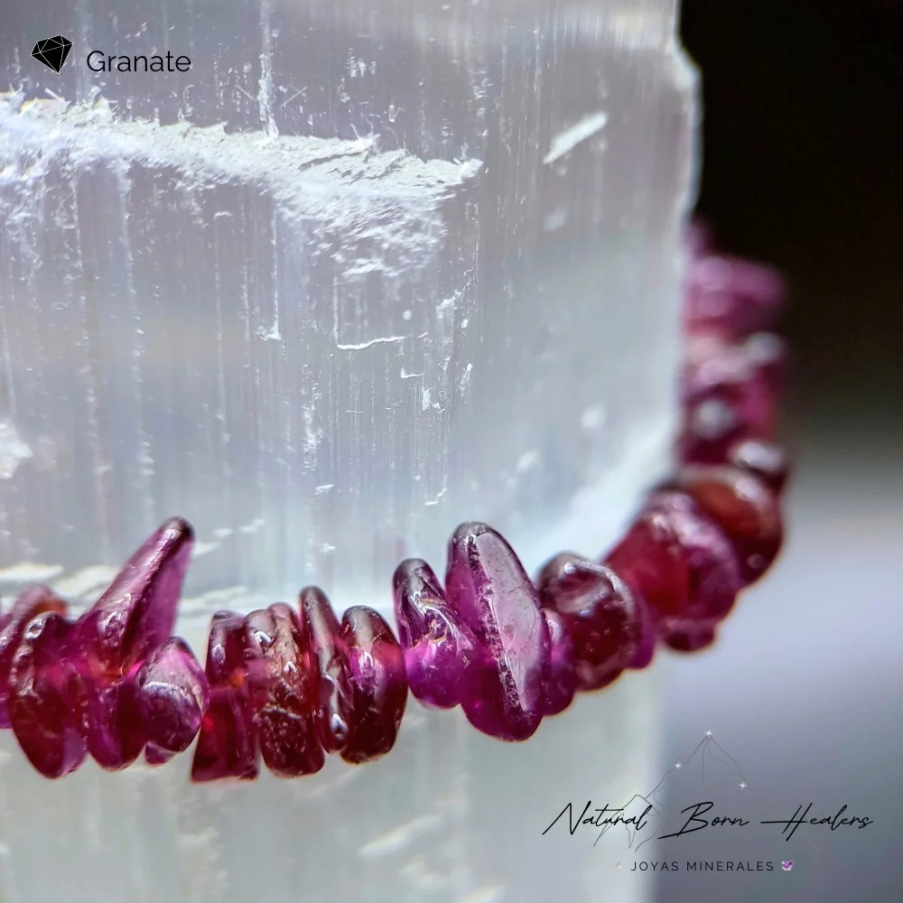 granate detalle pack pulsera minerales